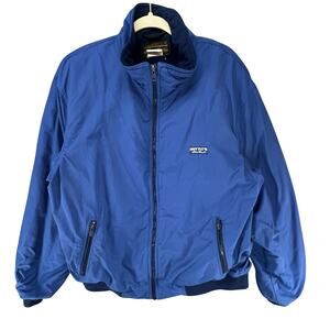 Eddie Bauer Jacket‎ Mens XL Blue Zip Insulated Fleece Lined Gorpcore USA Vintage